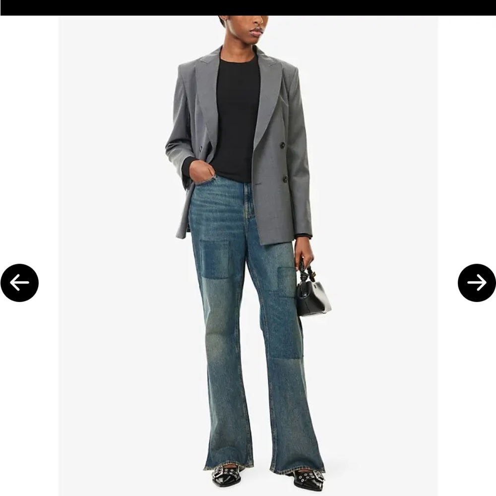 Good American The Khloé Patchwork Split Hem Jeans… - image 3